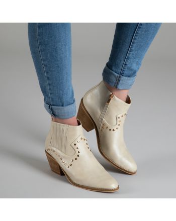 Corkys On Fleek Off White Ankle Boots